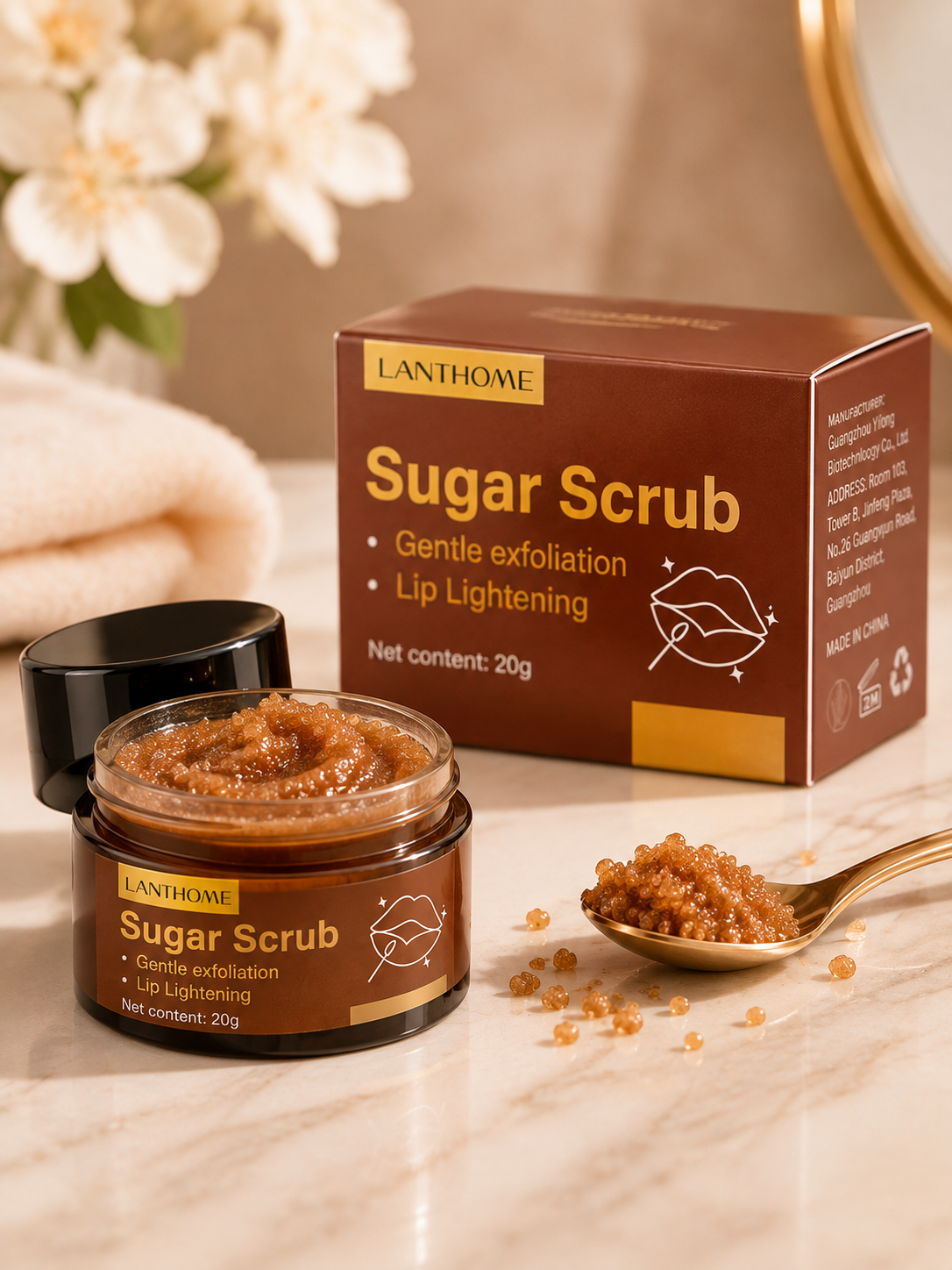 Brown Sugar Lip Scrub | Exfoliating Lip Care