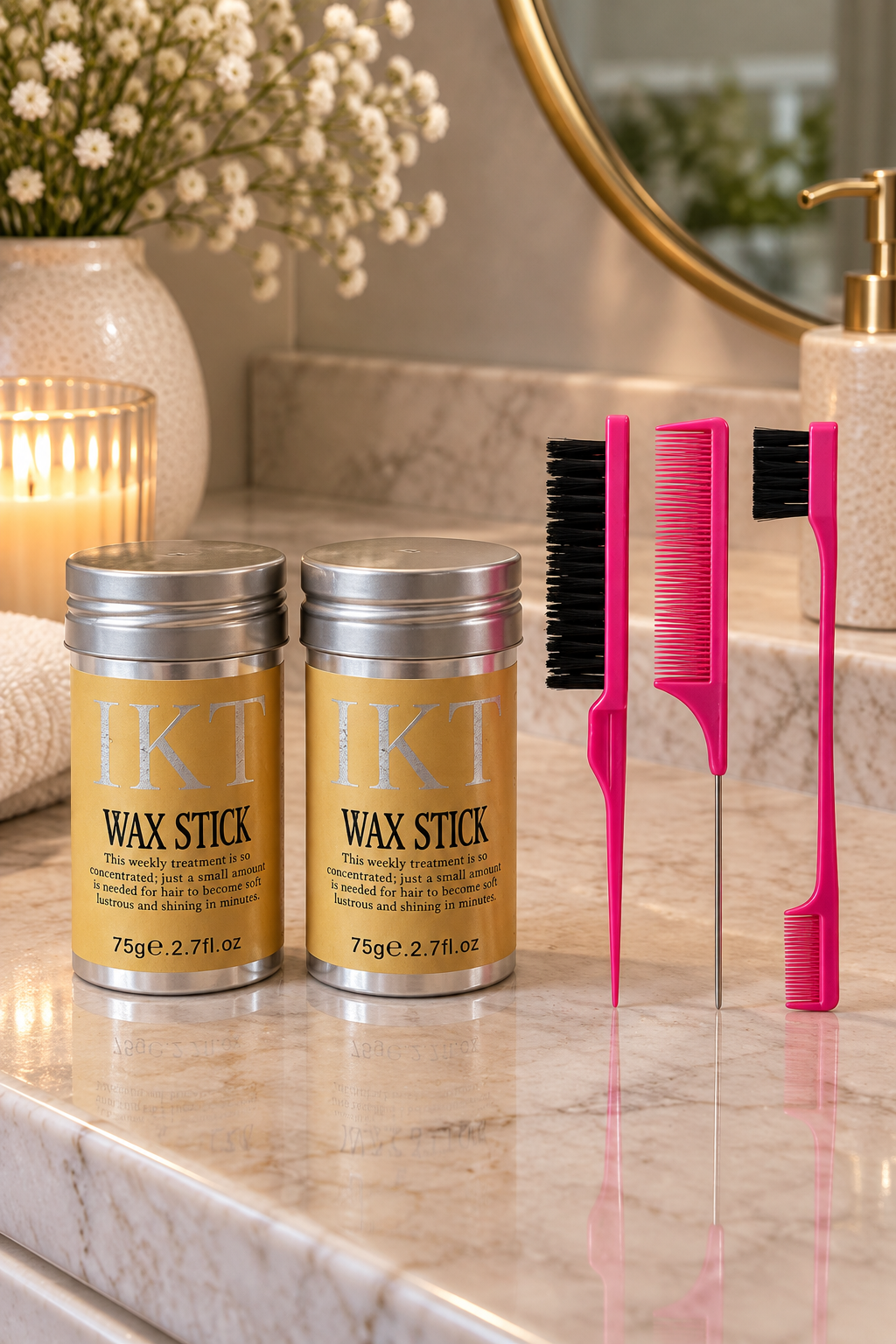 Hair Wax Stick Styling Kit – Slick Back, Flyaway & Baby Hair
