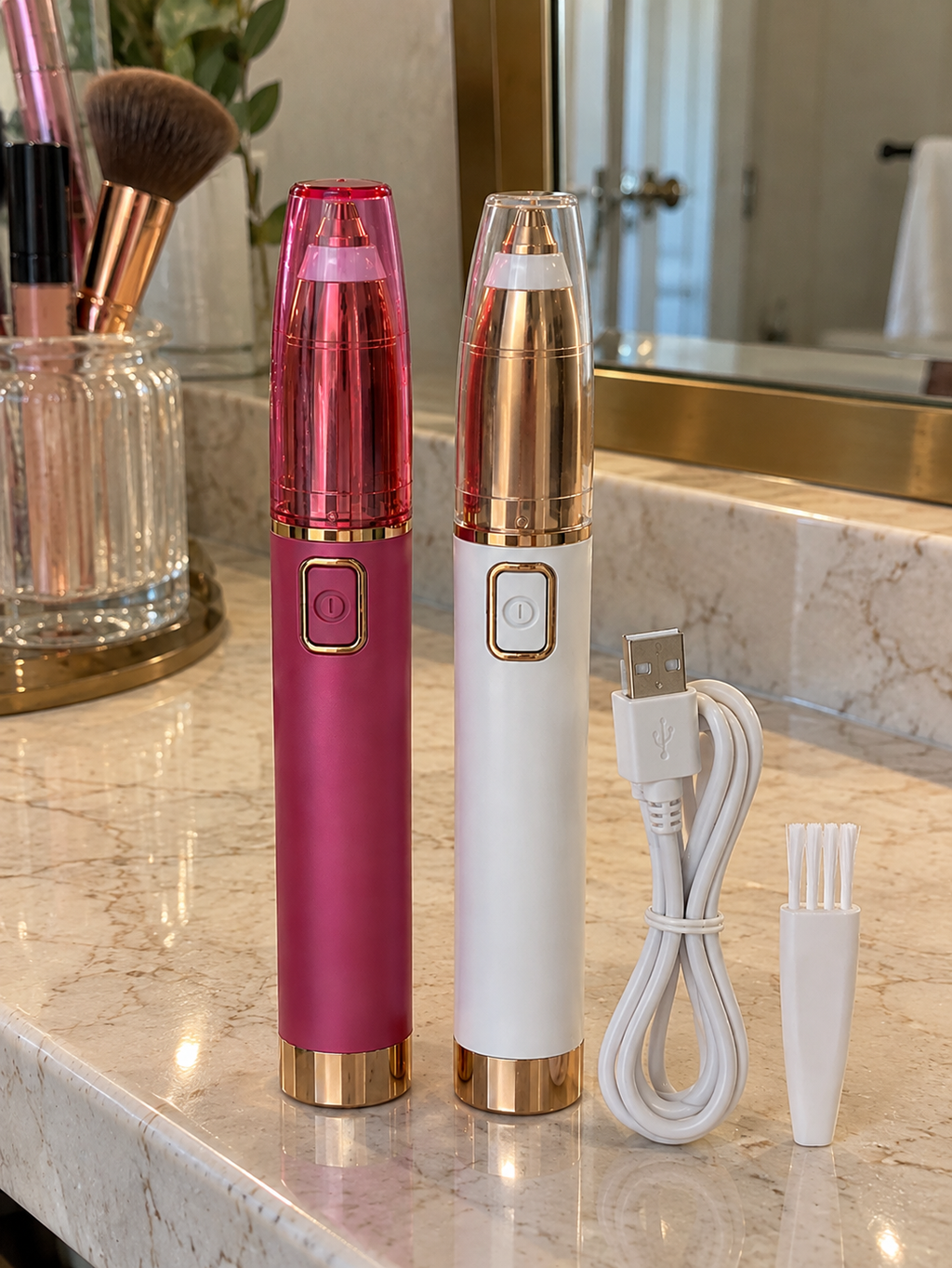 Electric Eyebrow Trimming Pencil – Lipstick Eyebrow Trimmer for Women