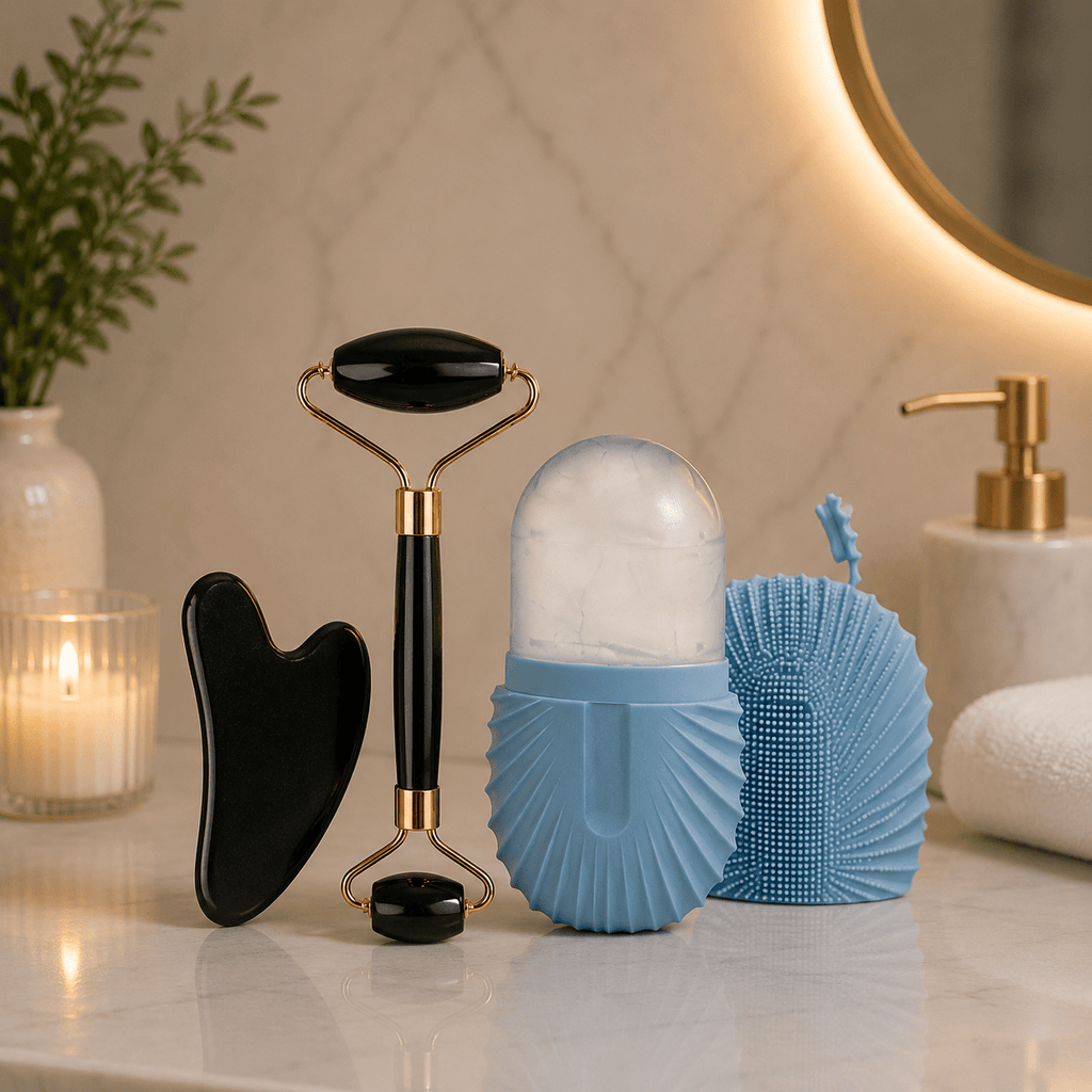 Cooling Ice Roller & Gua Sha Skincare Therapy - Glow Beauty Australia