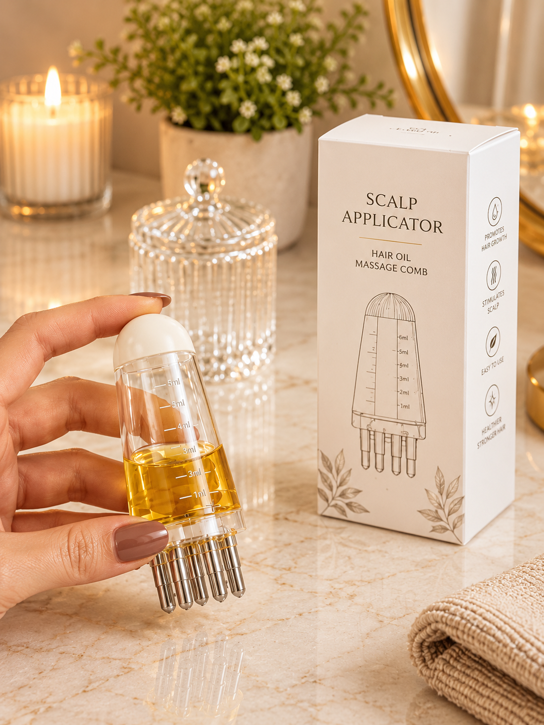 Scalp Oil Applicator Comb | Hair Oil Applicator