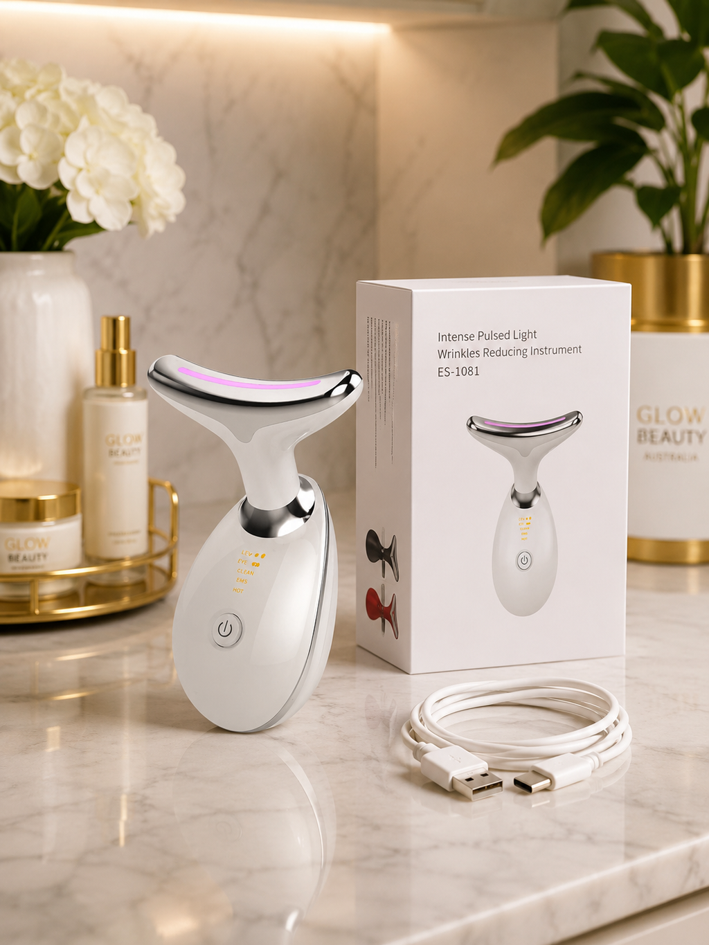 LED Face & Neck Massager | 7-Color Therapy