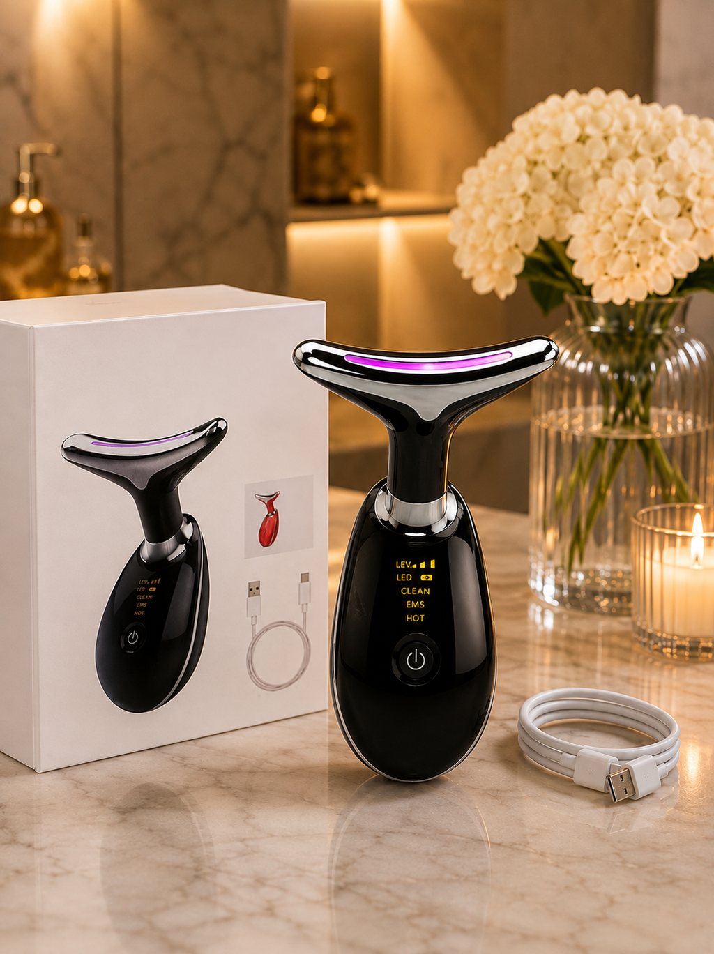 LED Face & Neck Massager | 7-Color Therapy