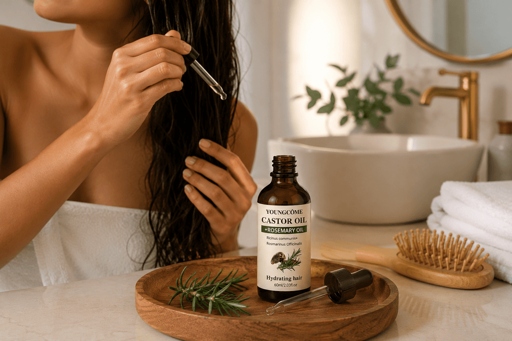 Rosemary & Castor Hair Growth Oil | Strengthen & Shine - Hair Care - Glow Beauty