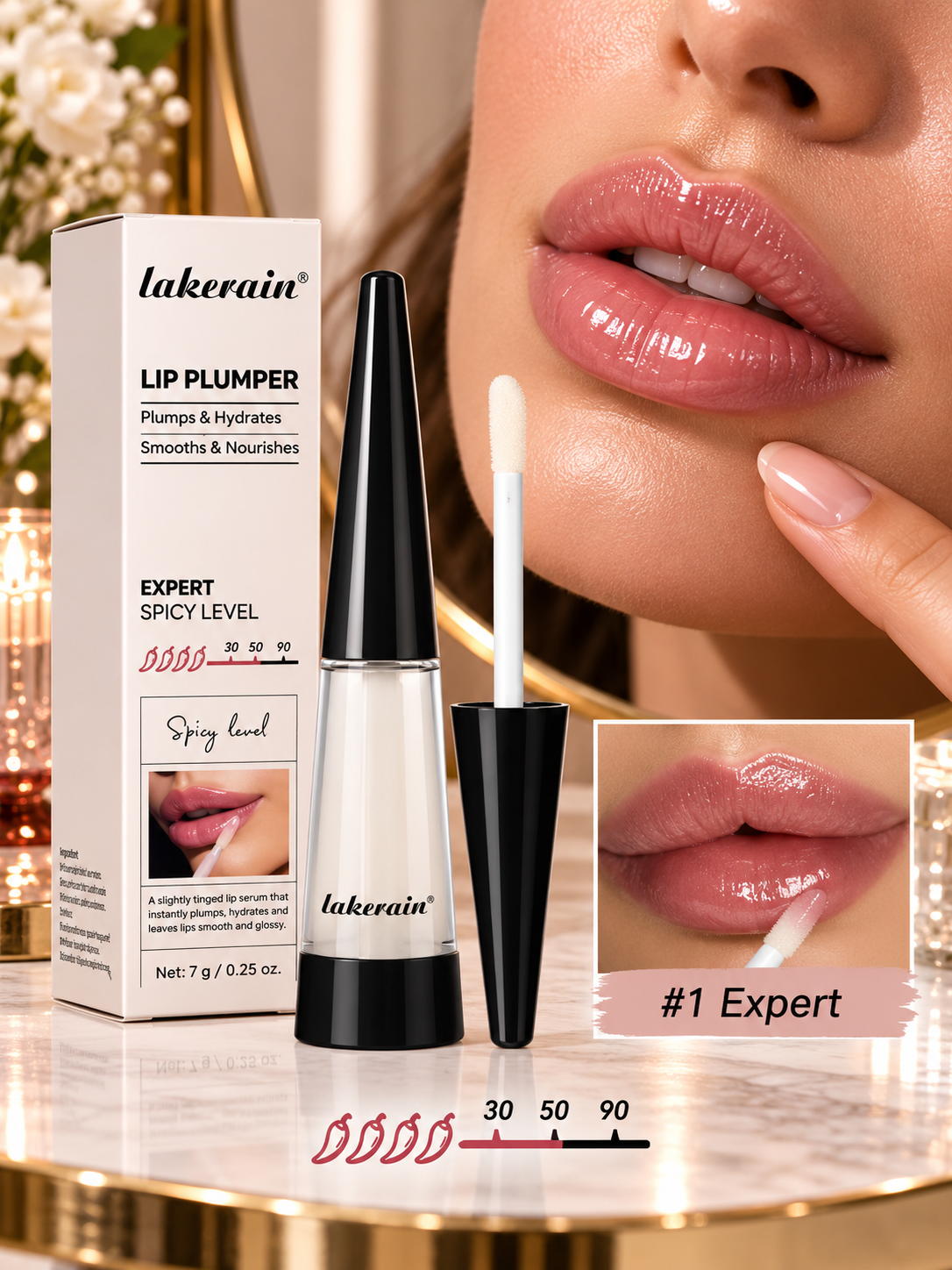Hydrating Lip Plumper Gloss – Fuller-Looking & Glossy Lips