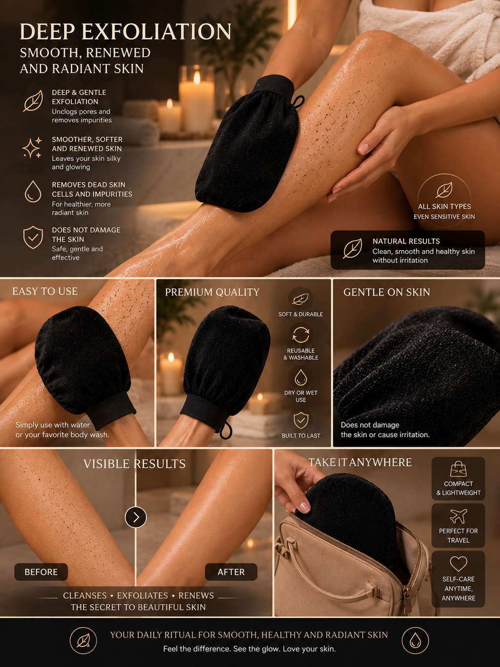 Exfoliating Body Glove – Deep Cleansing & Smooth Skin