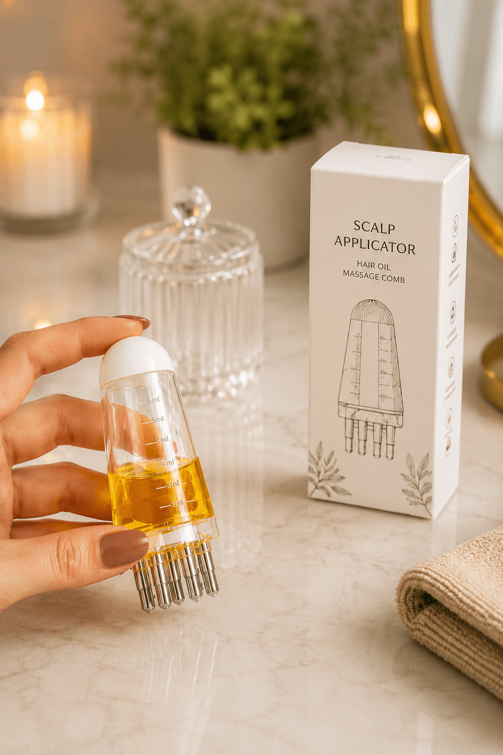 Scalp Oil Applicator Comb | Hair Oil Applicator - Hair Care - Glow Beauty