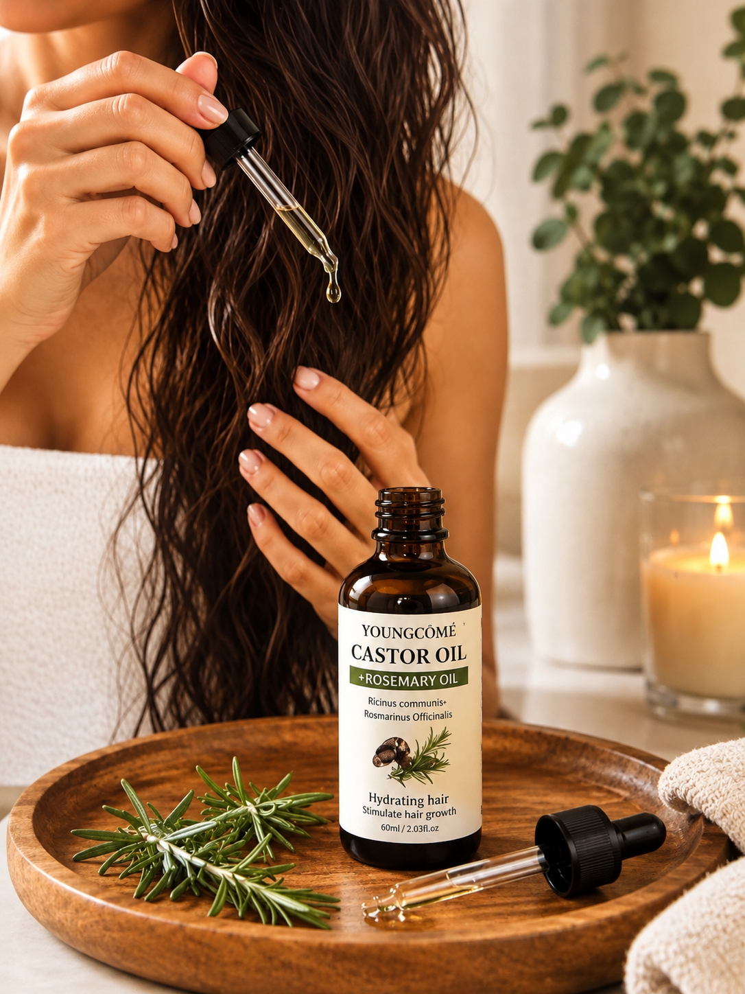 Rosemary & Castor Hair Growth Oil | Strengthen & Shine