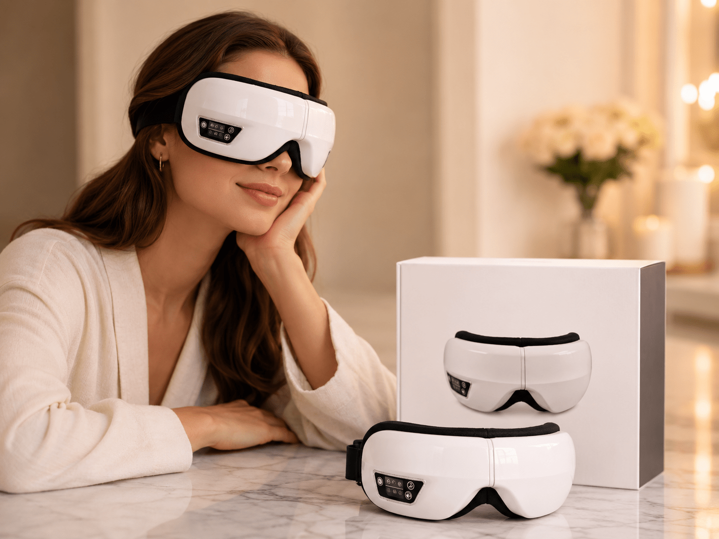 Smart Eye Massager with Heat, Air Compression & Bluetooth Music - Beauty Devices - Glow Beauty