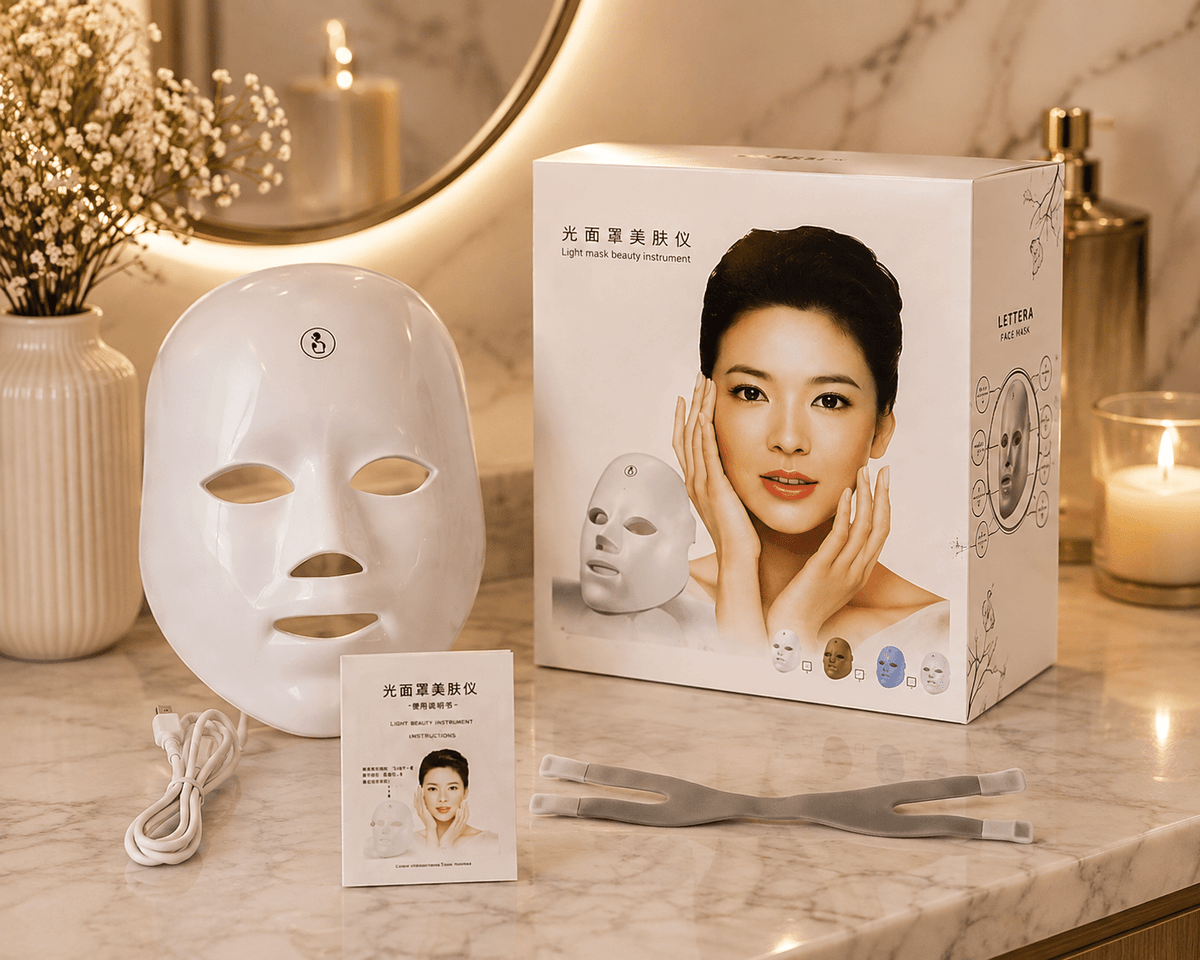 LED Facial Therapy Mask | 7-Color Light Therapy Device - Beauty Devices - Glow Beauty