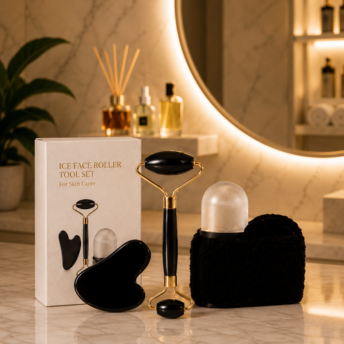 Cooling Ice Roller & Gua Sha Skincare Therapy