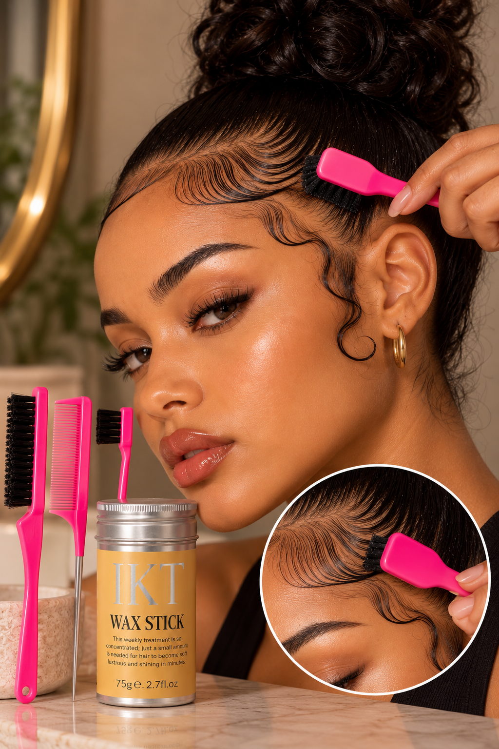 Hair Wax Stick Styling Kit – Slick Back, Flyaway & Baby Hair