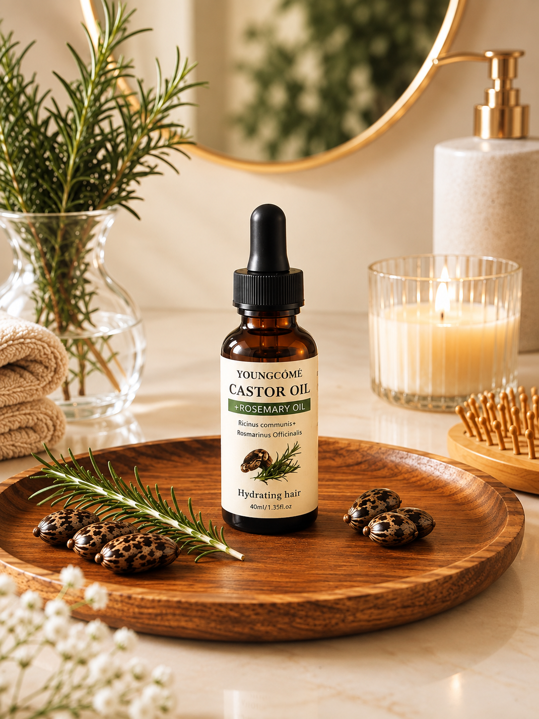 Rosemary & Castor Hair Growth Oil | Strengthen & Shine
