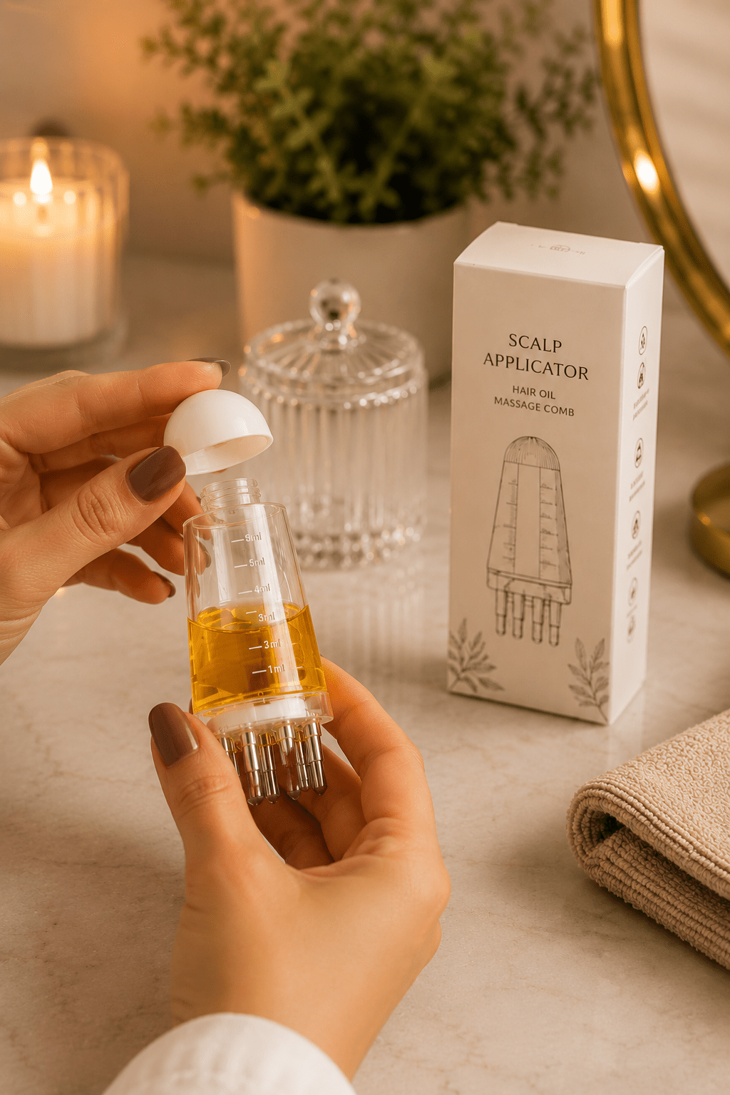Scalp Oil Applicator Comb | Hair Oil Applicator - Hair Care - Glow Beauty