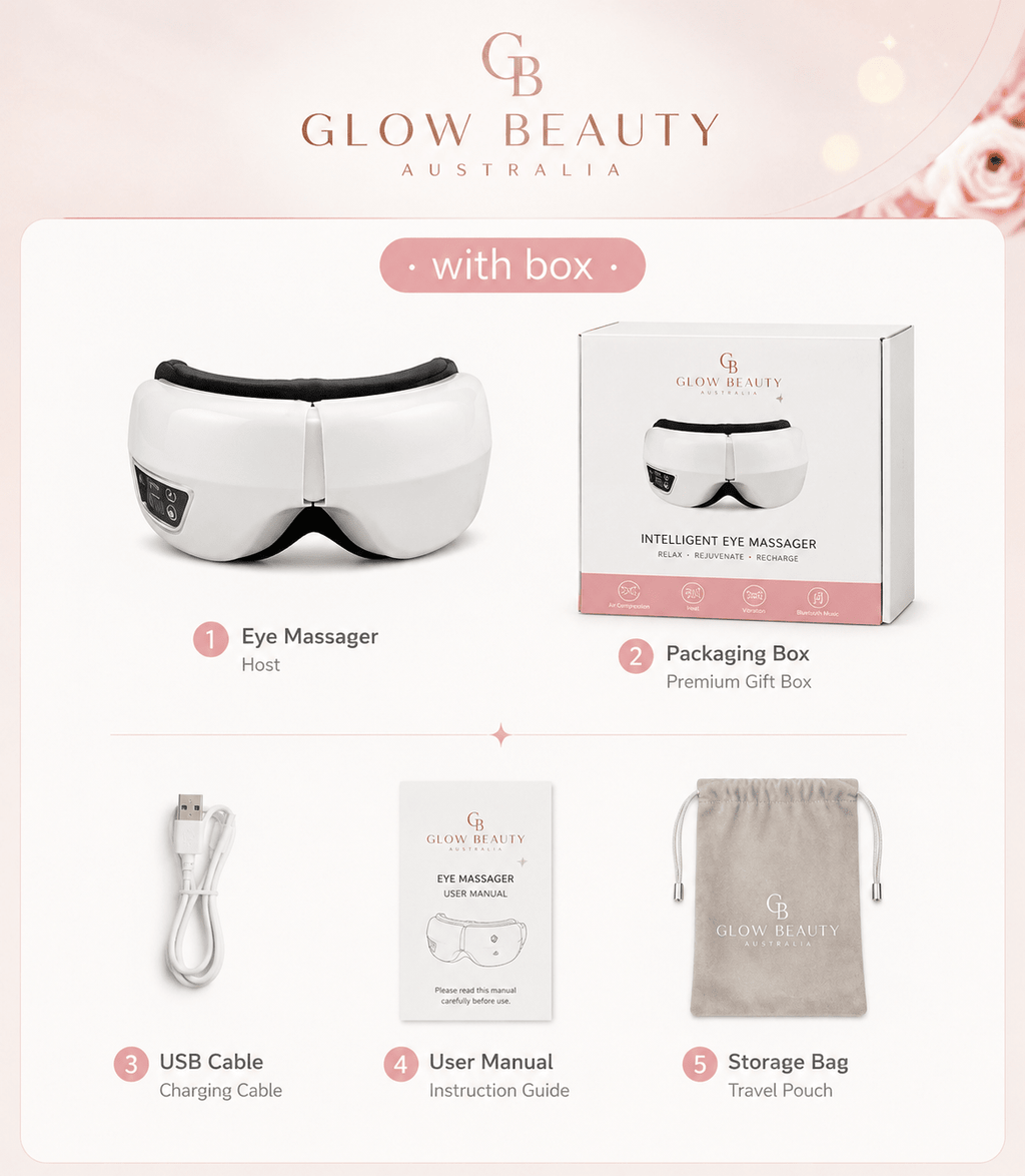 Smart Eye Massager with Heat, Air Compression & Bluetooth Music - Beauty Devices - Glow Beauty