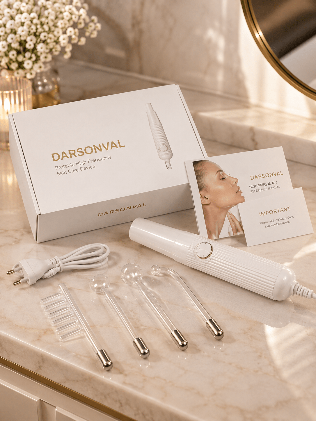 DARSONVAL High Frequency Hair & Skin Wand - Beauty Devices - Glow Beauty