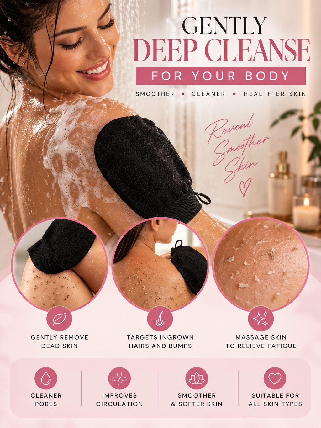 Exfoliating Body Glove – Deep Cleansing & Smooth Skin