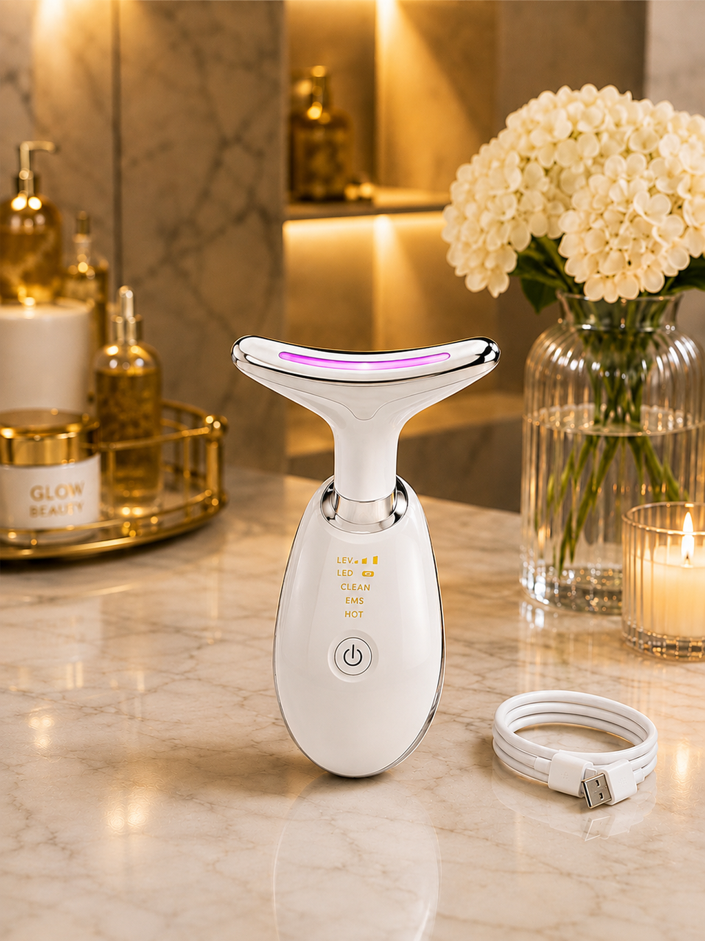 LED Face & Neck Massager | 7-Color Therapy