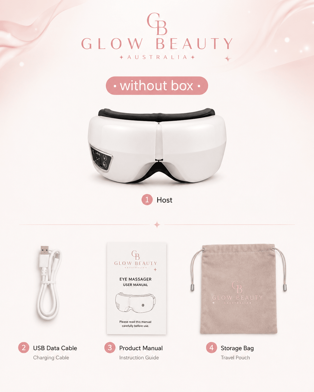 Smart Eye Massager with Heat, Air Compression & Bluetooth Music - Beauty Devices - Glow Beauty