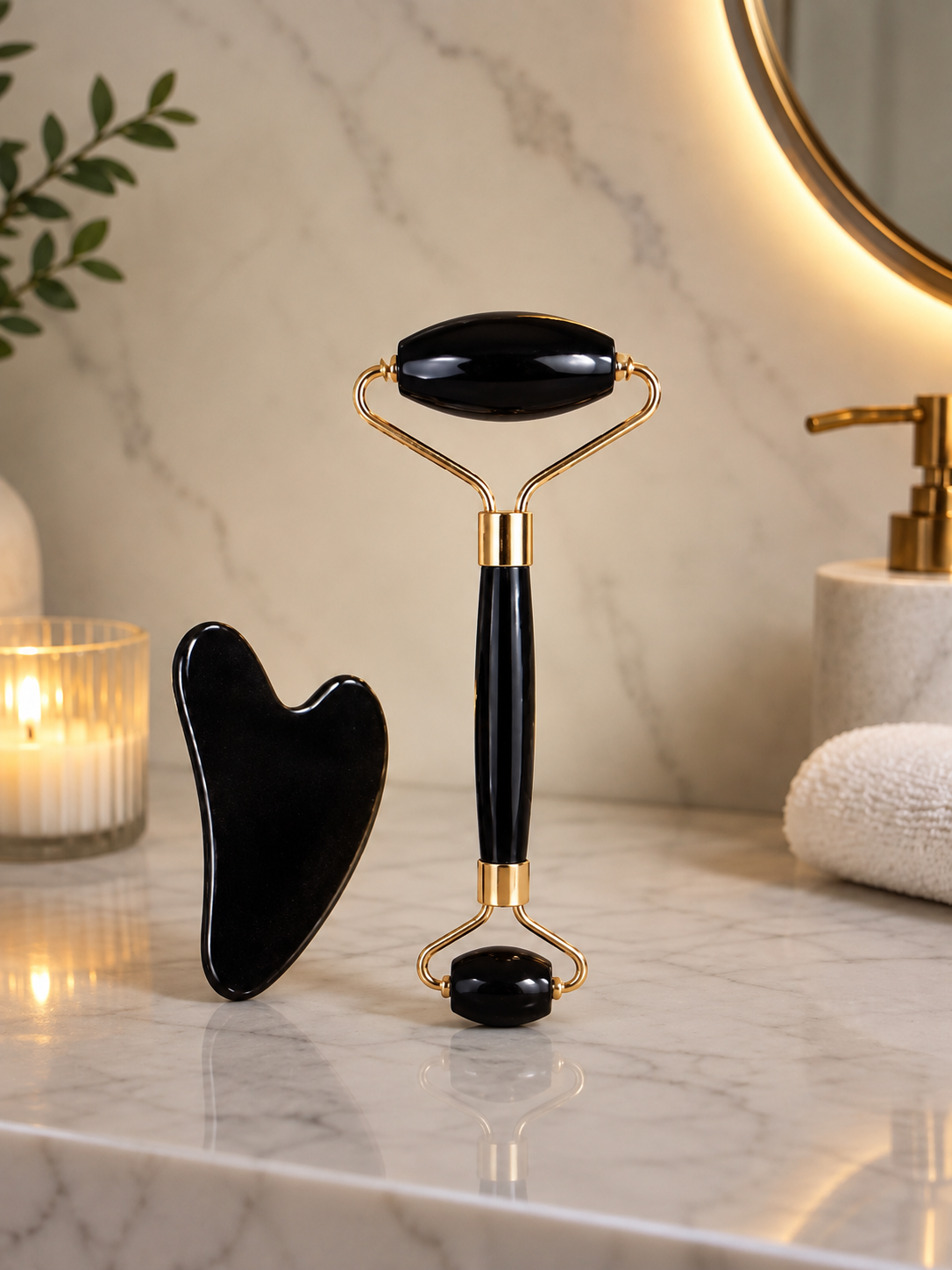 Cooling Ice Roller & Gua Sha Skincare Therapy
