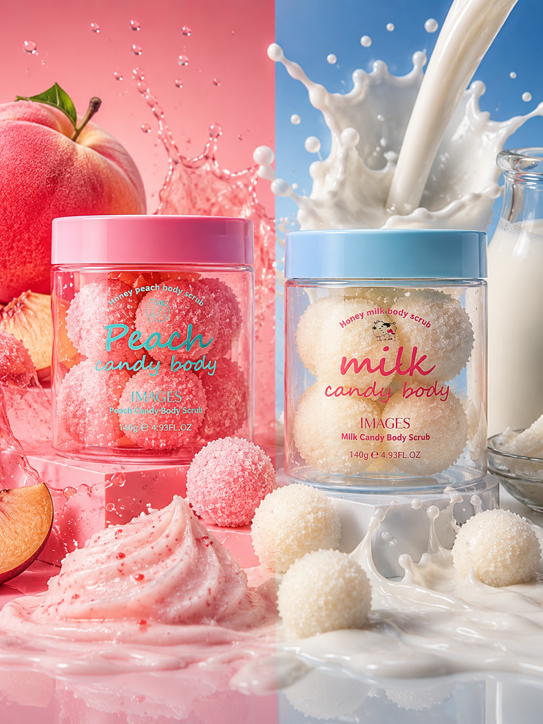 Candy Body Scrub – Exfoliating Scrub for Soft & Smooth Skin - 𝐵𝑒𝑎𝑢𝑡𝑦 𝑇𝑟𝑒𝑎𝑡𝑚𝑒𝑛𝑡𝑠 - Glow Beauty