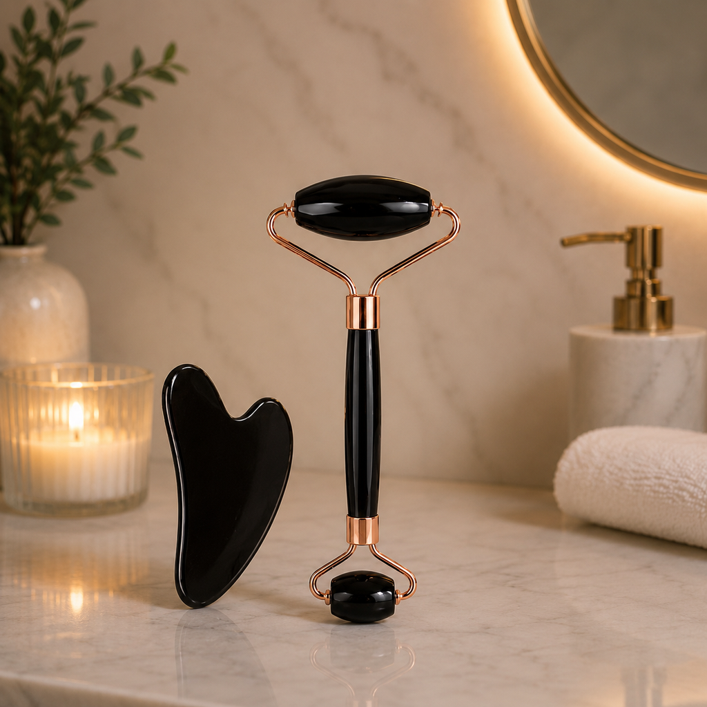 Cooling Ice Roller & Gua Sha Skincare Therapy