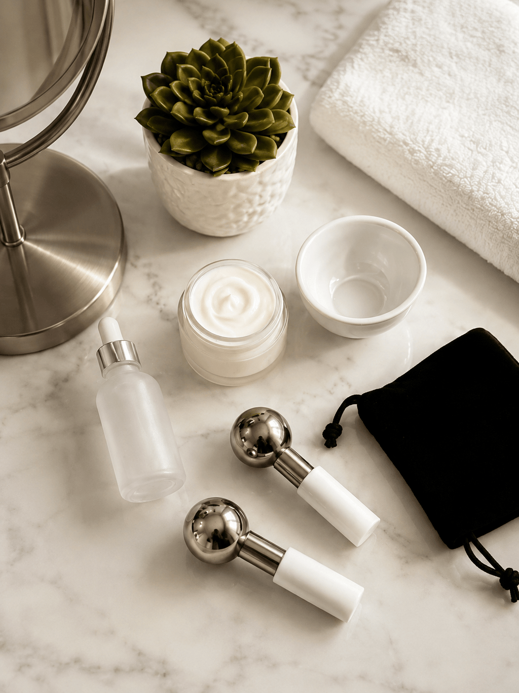 Ice Globe Facial Massager & Gua Sha Set - Skincare - Glow Beauty