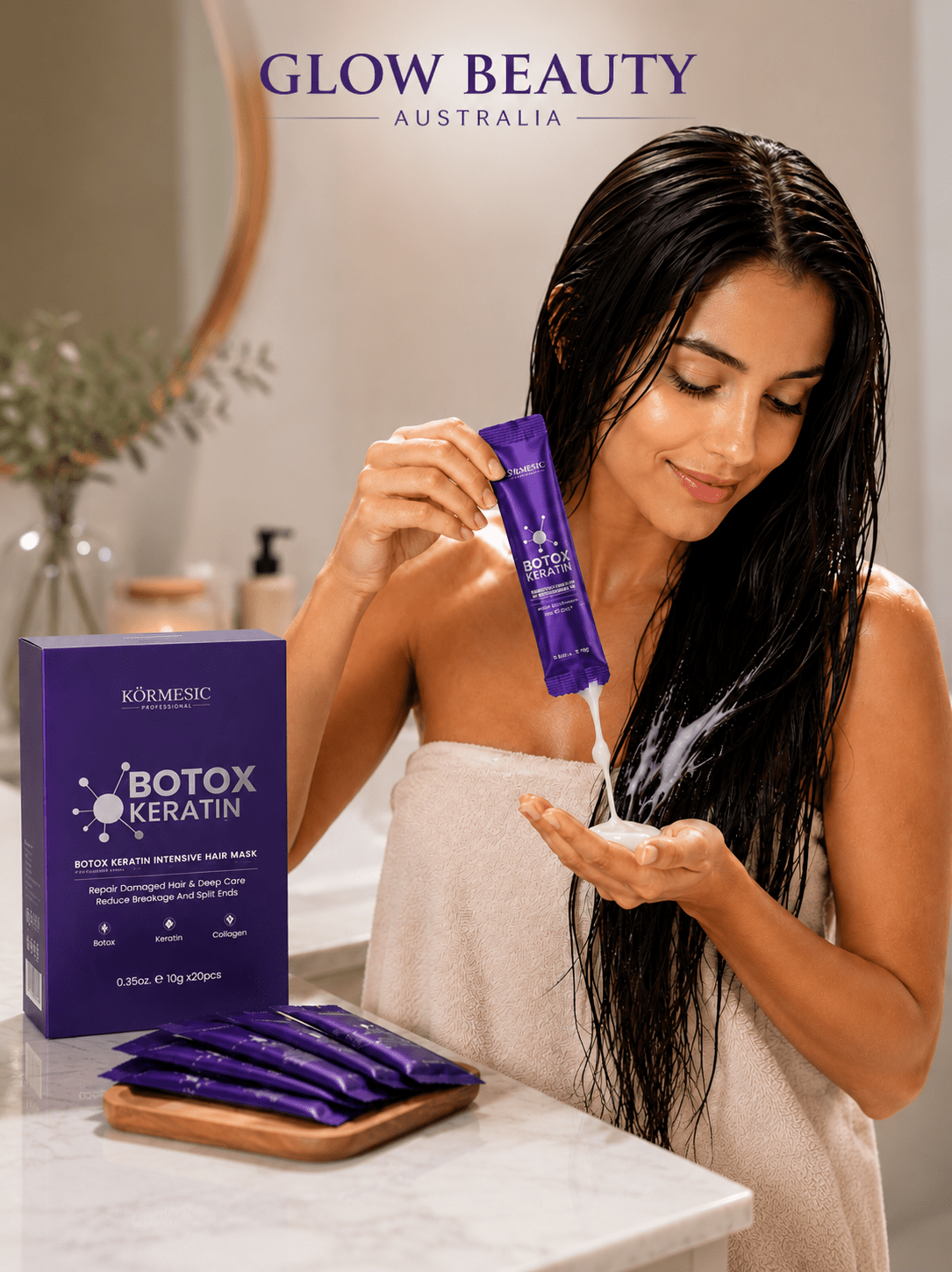 Keratin Hair Mask | Deep Repair & Intensive Moisture - Hair Care - Glow Beauty