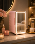 LED Mirror Mini Cosmetic Fridge 6L | Cooler & Warmer ⭐