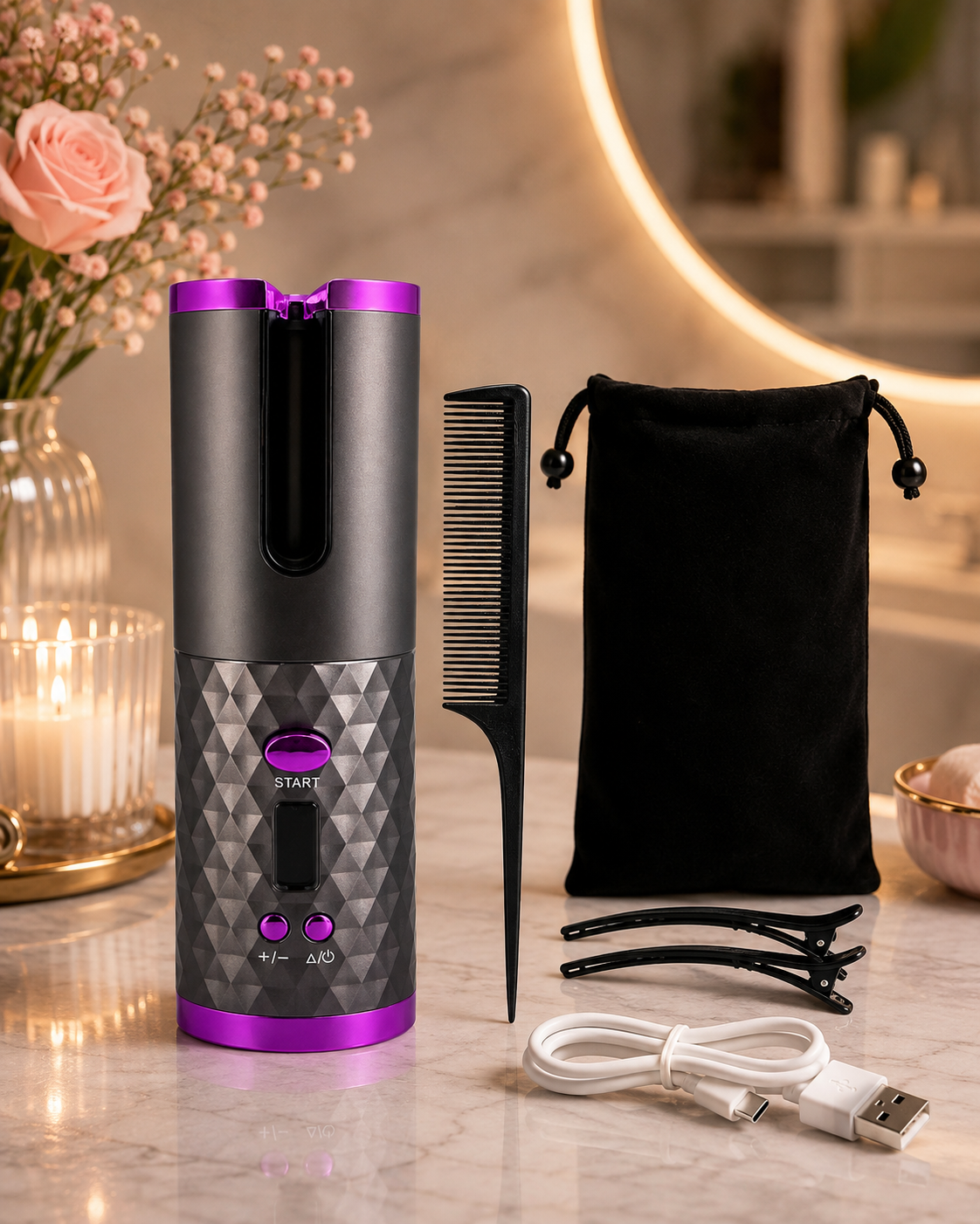 Cordless Automatic Hair Curler