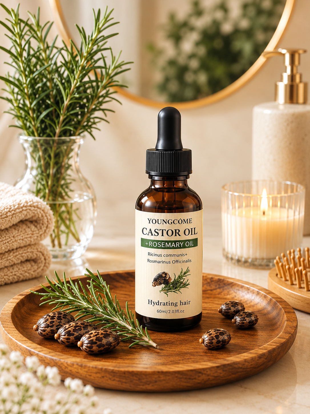 Rosemary & Castor Hair Growth Oil | Strengthen & Shine
