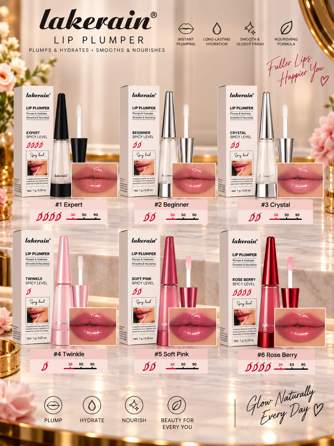 Hydrating Lip Plumper Gloss – Fuller-Looking & Glossy Lips