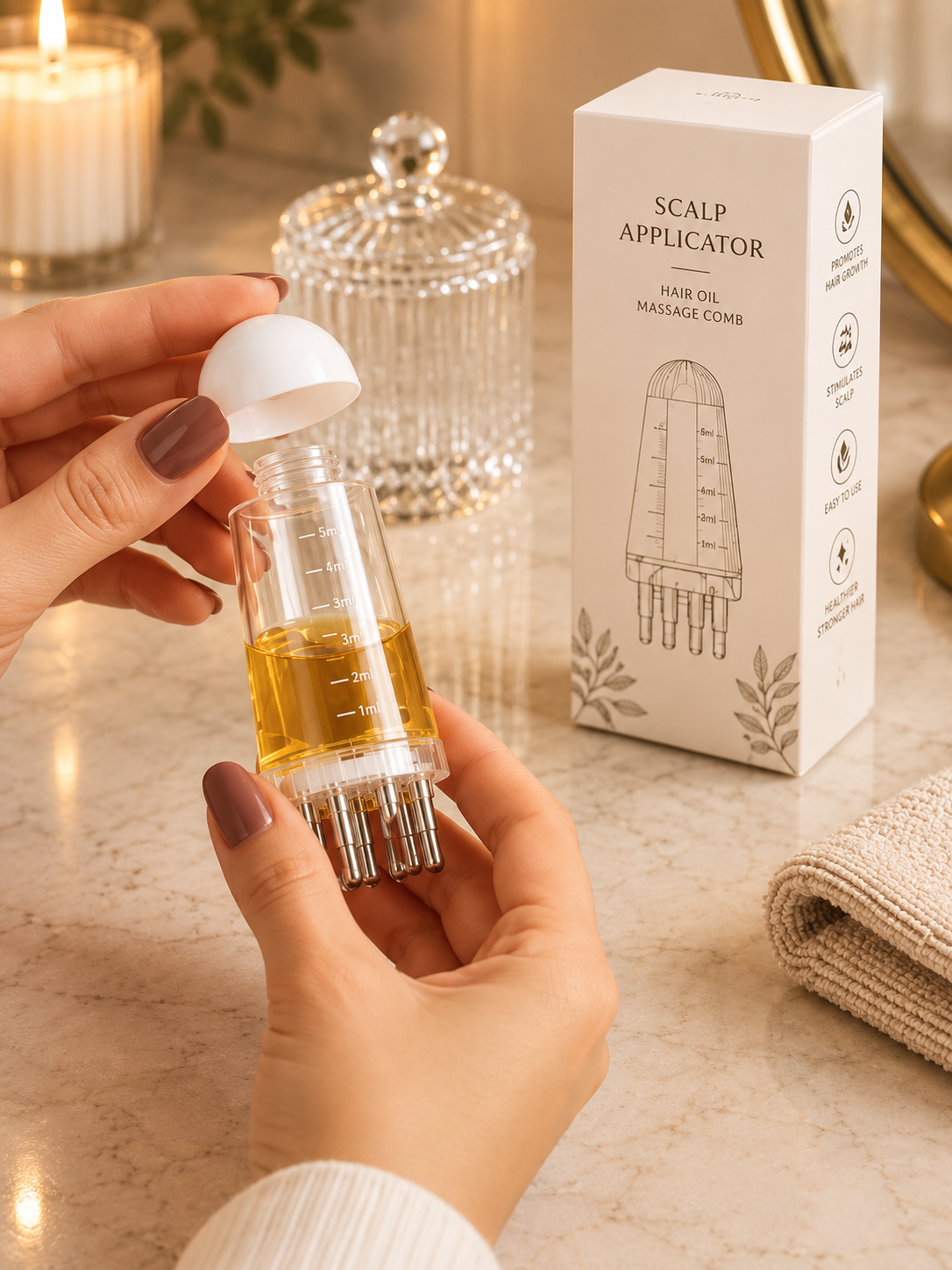 Scalp Oil Applicator Comb | Hair Oil Applicator