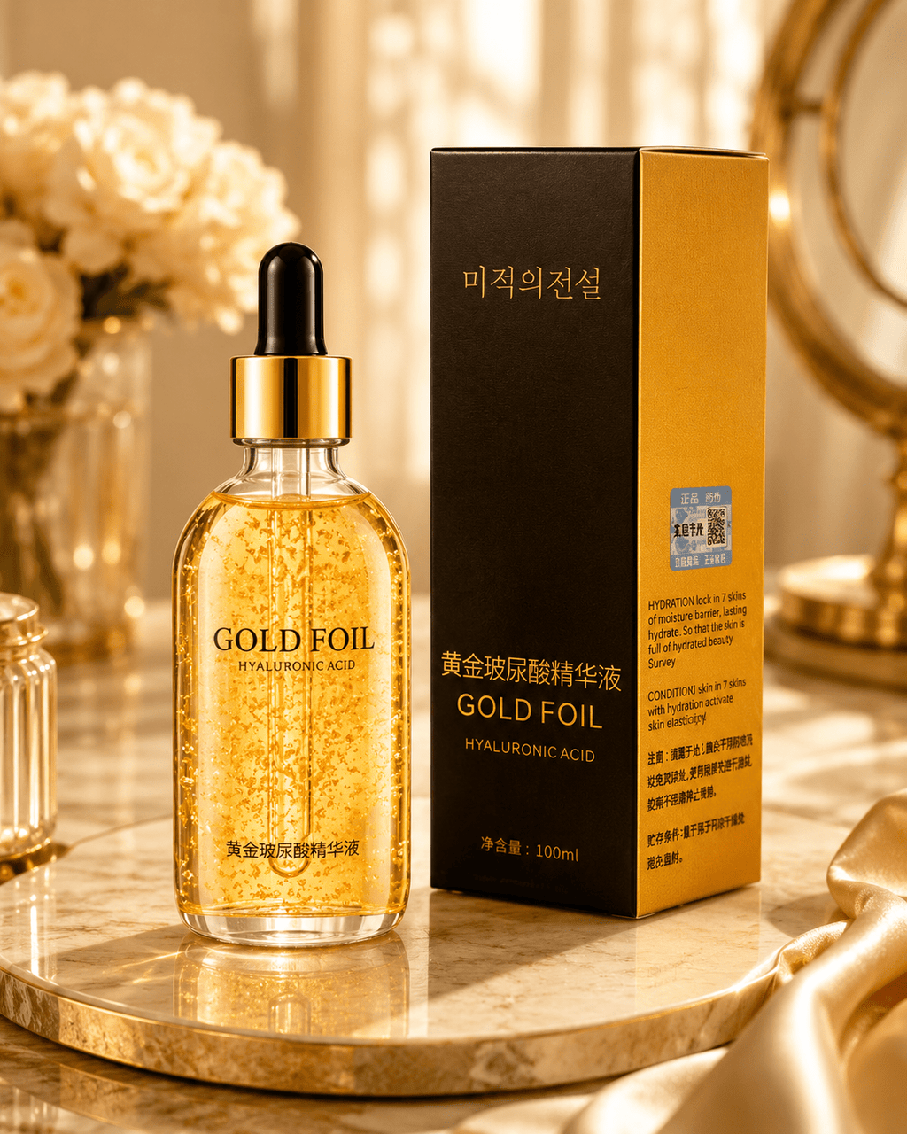 Gold & Hyaluronic Acid Face Serum - Skincare - Glow Beauty