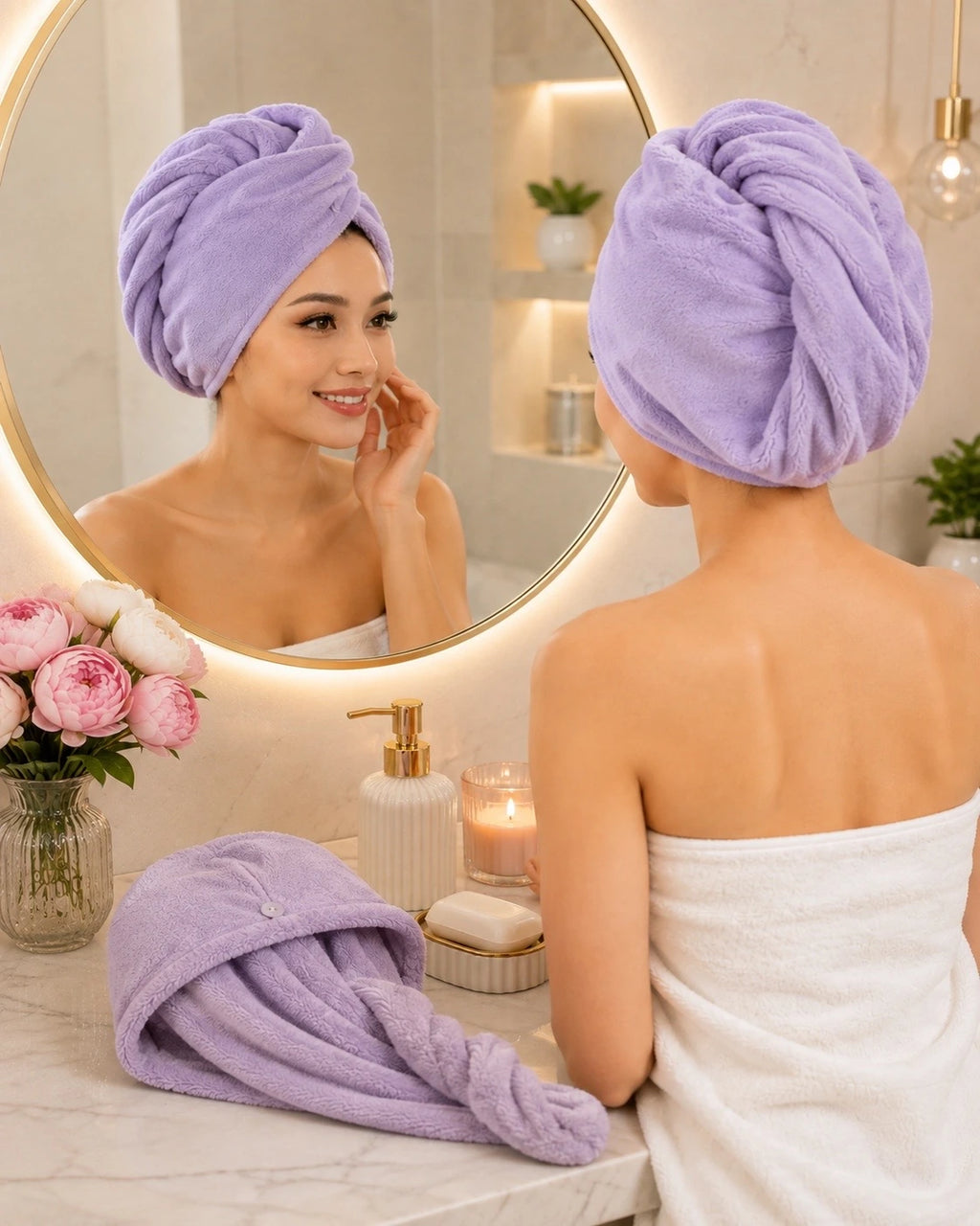 Microfiber Quick-Dry Hair Towel