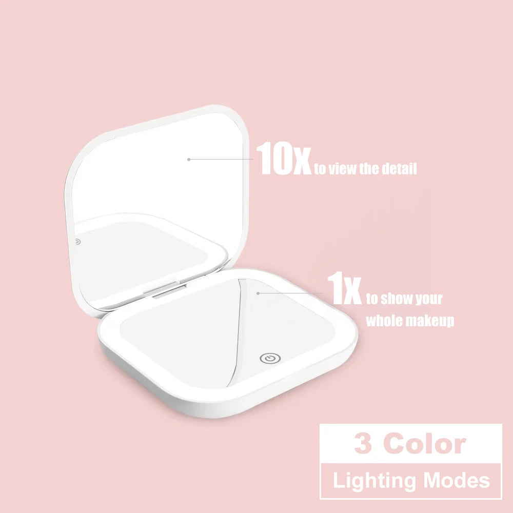 Compact Makeup Mirror with light