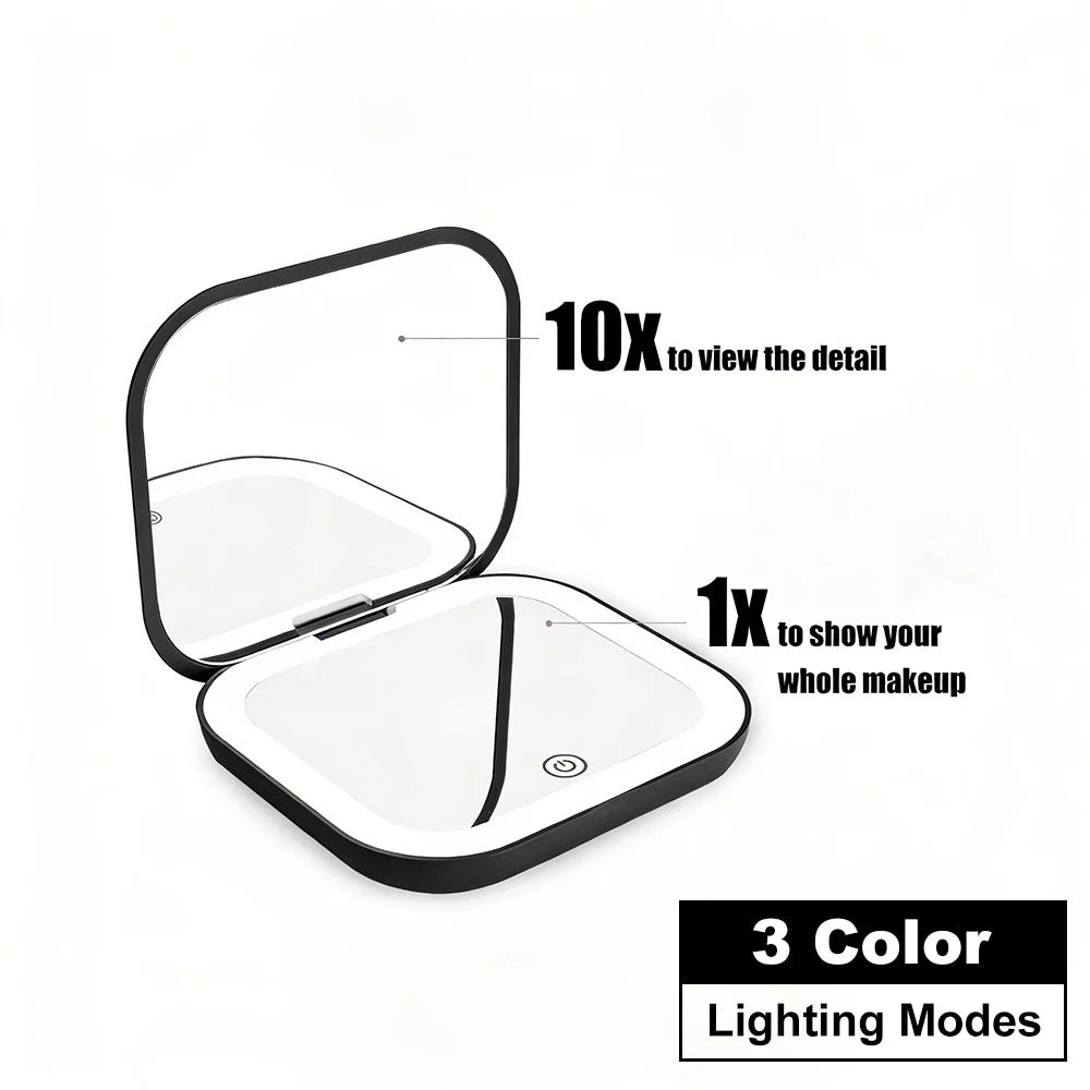 Compact Makeup Mirror with light