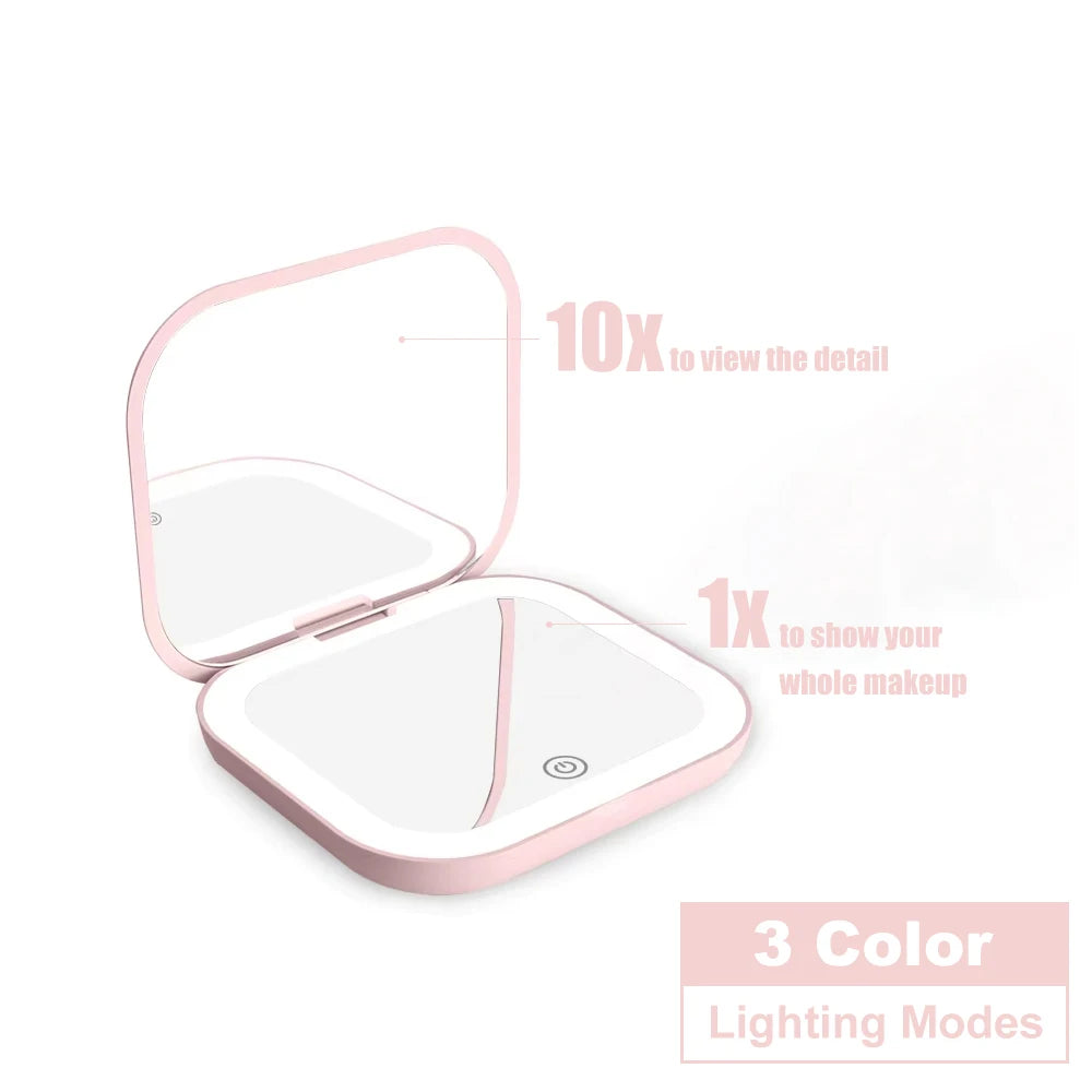 Compact Makeup Mirror with light