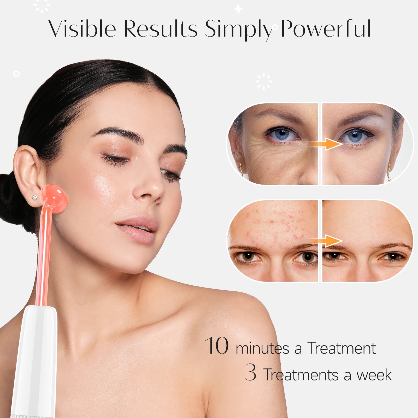 DARSONVAL High Frequency Hair & Skin Therapy Wand – Professional Beauty Device - Beauty Devices - Glow Beauty