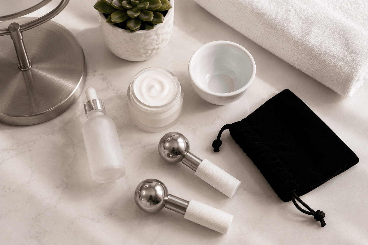 Ice Globe Facial Massager & Gua Sha Set- Skincare - Glow Beauty