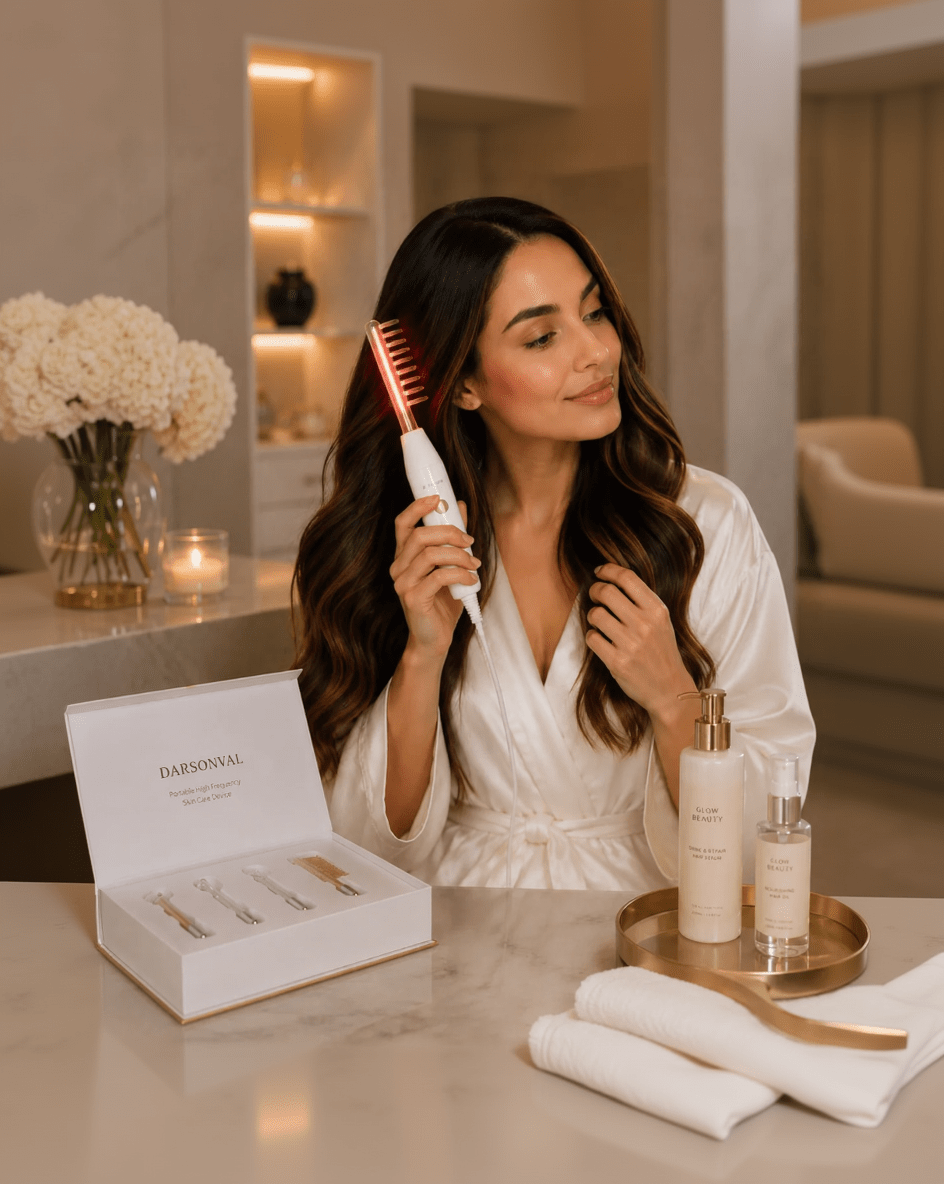 DARSONVAL High Frequency Hair & Skin Therapy Wand – Professional Beauty Device - Beauty Devices - Glow Beauty