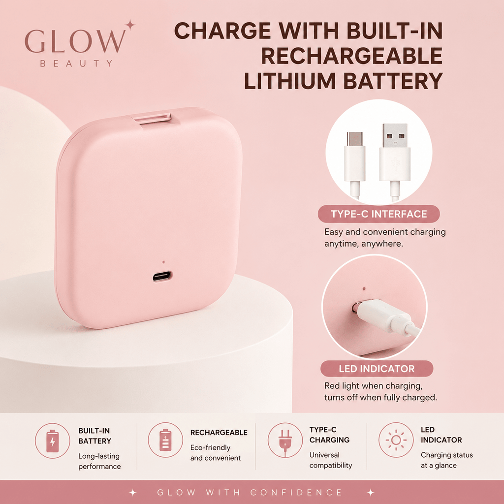 Compact LED Makeup Mirror with 10X Magnification - Beauty Accessories - Glow Beauty