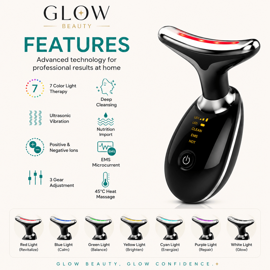 LED Facial & Neck Massager - Skincare - Glow Beauty