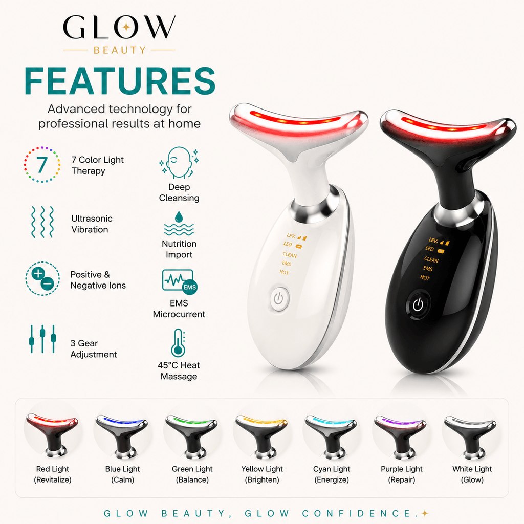 LED Facial & Neck Massager - Skincare - Glow Beauty