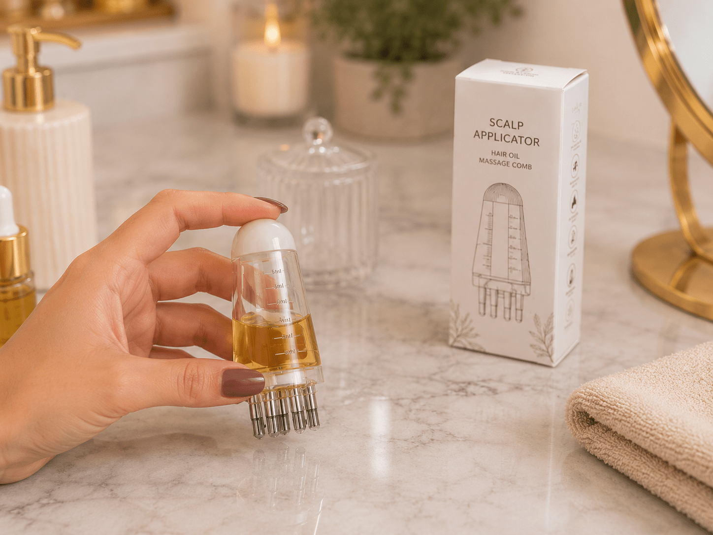 Scalp Oil Applicator Comb | Hair Oil Applicator - Hair Care - Glow Beauty